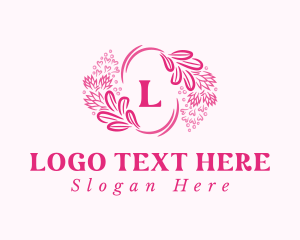 Plant - Floral Wreath Cosmetics logo design