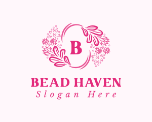 Floral Wreath Cosmetics logo design