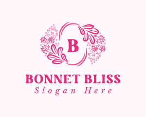 Floral Wreath Cosmetics logo design