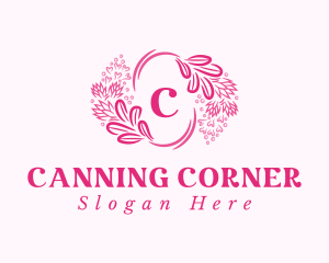 Floral Wreath Cosmetics logo design