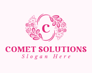 Floral Wreath Cosmetics logo design