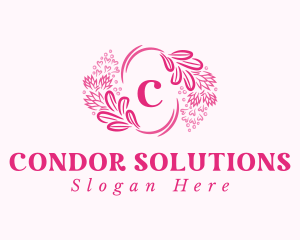 Floral Wreath Cosmetics logo design