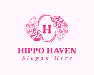 Floral Wreath Cosmetics logo design