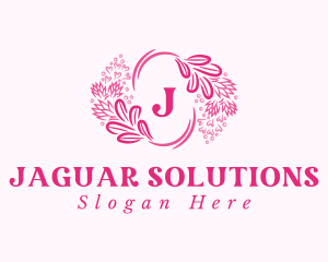 Floral Wreath Cosmetics logo design