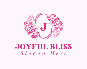 Floral Wreath Cosmetics logo design