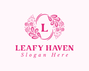 Floral Wreath Cosmetics logo design