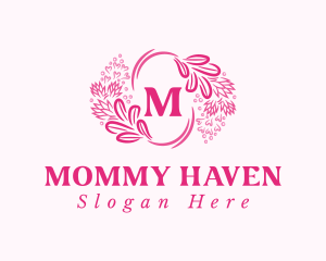 Floral Wreath Cosmetics logo design