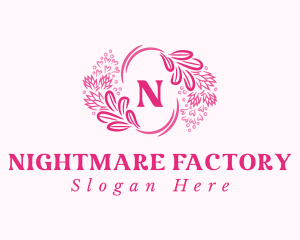 Floral Wreath Cosmetics logo design