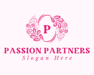 Floral Wreath Cosmetics logo design