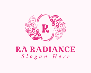 Floral Wreath Cosmetics logo design