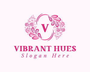 Floral Wreath Cosmetics logo design