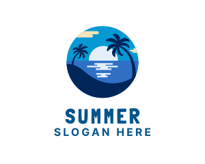 Beach Holiday Getaway logo design