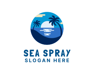 Beach Holiday Getaway logo design