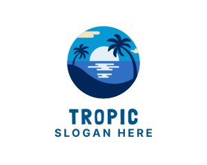 Beach Holiday Getaway logo design