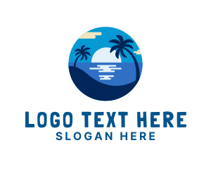 Surfing - Beach Holiday Getaway logo design
