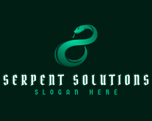 Serpent - Snake Serpent Loop logo design