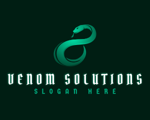 Venom - Snake Serpent Loop logo design