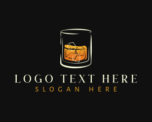 Bar - Bourbon Liquor Bar logo design