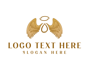 Angel Wings Logo Premade Logo Design Boho Logo Logo 
