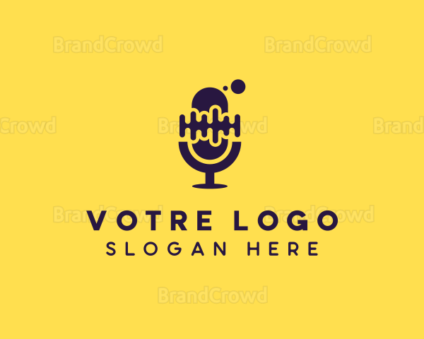 Audio Broadcast Microphone Logo
