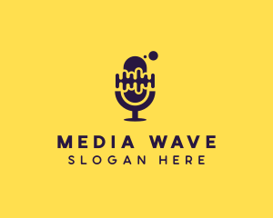 Broadcast - Audio Broadcast Microphone logo design