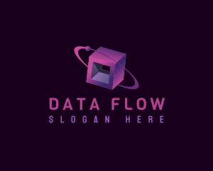 Data Network Cube  logo design