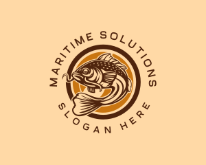 Naval - Fresh Water Fish Catching logo design