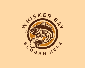 Fresh Water Fish Catching  logo design