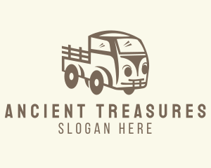 Old Farm Truck Transportation logo design