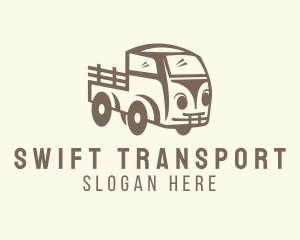 Old Farm Truck Transportation logo design