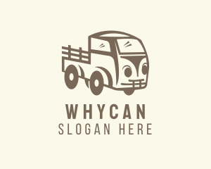 Trucking - Old Farm Truck Transportation logo design