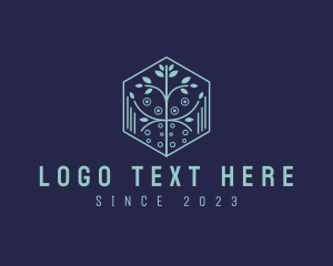 Hexagon - Eco Nature Plant Tree logo design