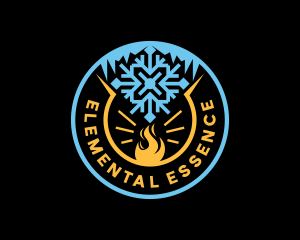 Element - Fire Ice Element logo design