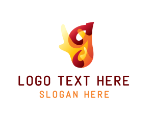 Roaster - Chili Flaming Letter G logo design