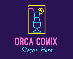 Cocktail Neon Bar Logo