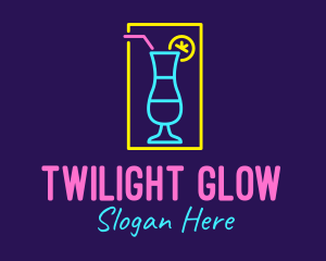 Cocktail Neon Bar logo design