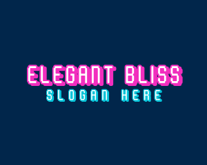 Streaming - Pixelated Neon Electronics logo design