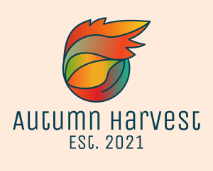 Autumn - Colorful Autumn Leaf logo design