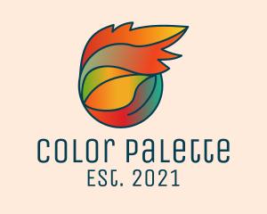 Colorful Autumn Leaf  logo design