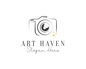 Line Art DSLR Photography  logo design