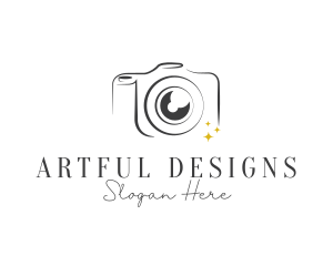 Line Art DSLR Photography  logo design