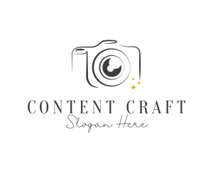 Line Art DSLR Photography  logo design