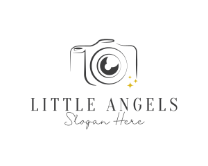 Cinematographer - Line Art DSLR Photography logo design
