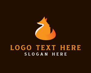 Cute Fox Animal logo design