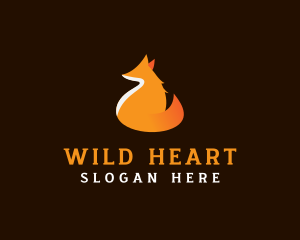 Cute Fox Animal logo design