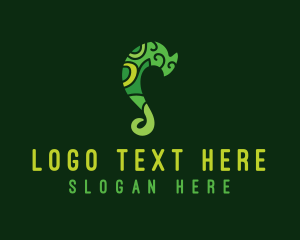 Toy - Green Chameleon Letter S logo design