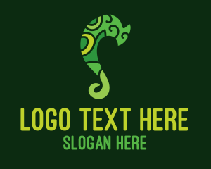 Camouflage - Green Chameleon Letter S logo design