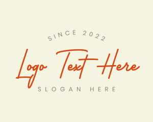 Vintage - Vintage Handwritten Wordmark logo design