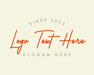 Script Handwritten Lifestyle logo design