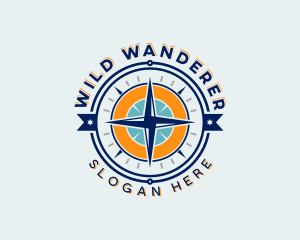 Navigation Compass Adventure logo design